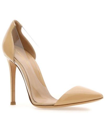 Gianvito Rossi Plexi 105 Pointed-toe Pumps - Pink