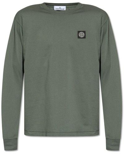 Stone Island T-shirt With Long Sleeves, - Green