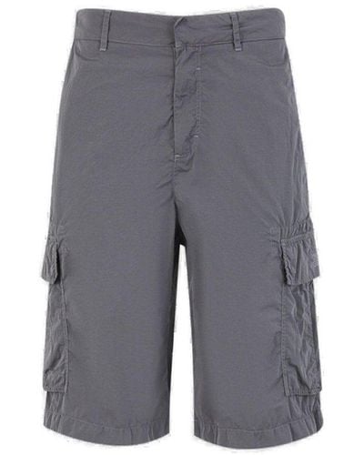 Givenchy Logo Embroidered Cargo Shorts - Gray