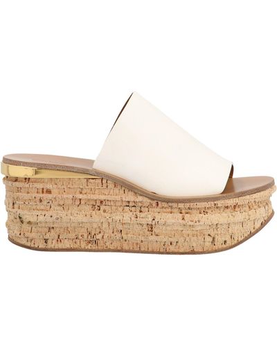 Chloé Camille Leather Platform Sandal - White
