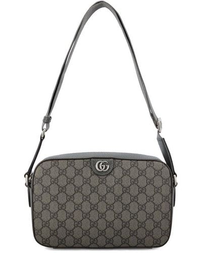 Gucci Gg Supreme Ophidia Cross-body Bag - Grey