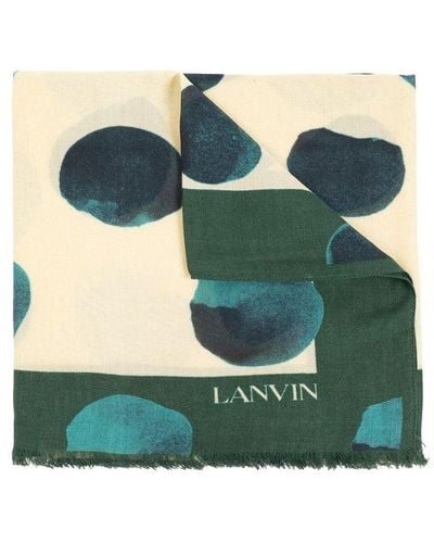 Lanvin Scarf With Polka Dot Pattern - Green