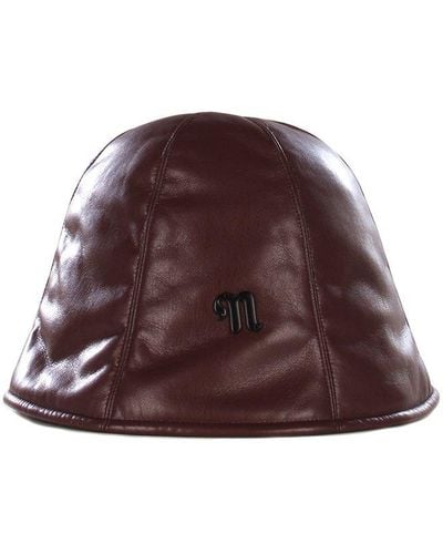 Nanushka Round-fitted Bucket Hat - Brown