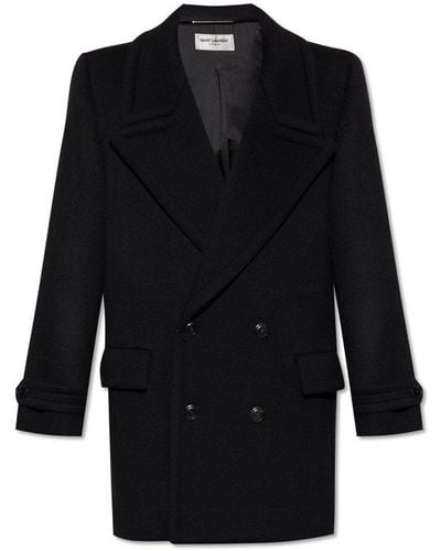 Saint Laurent Short Coat - Black