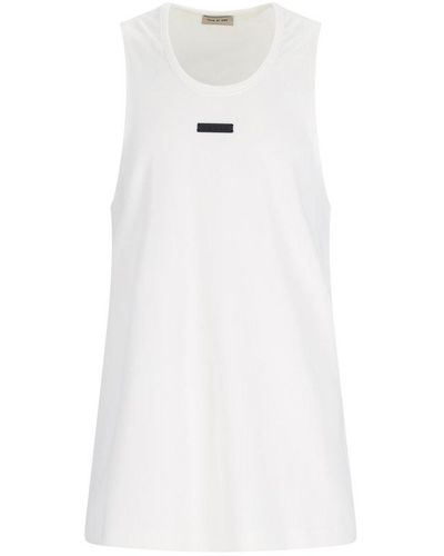 Fear Of God Logo Patch Tank Top - White