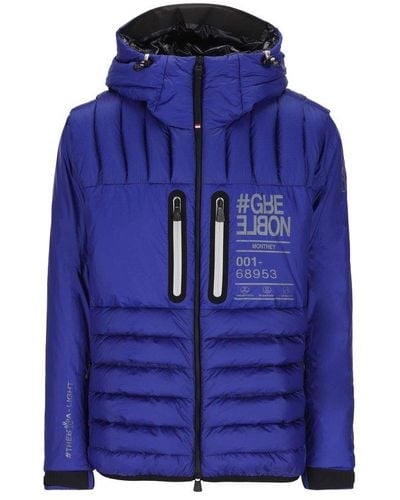 3 MONCLER GRENOBLE Monthey Zip-up Puffer Jacket - Blue