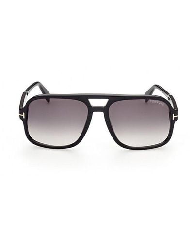 Tom Ford Falconer Square Frame Sunglasses - Black