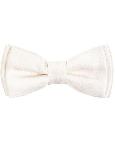 Paul Smith Silk Bow Tie, - Natural