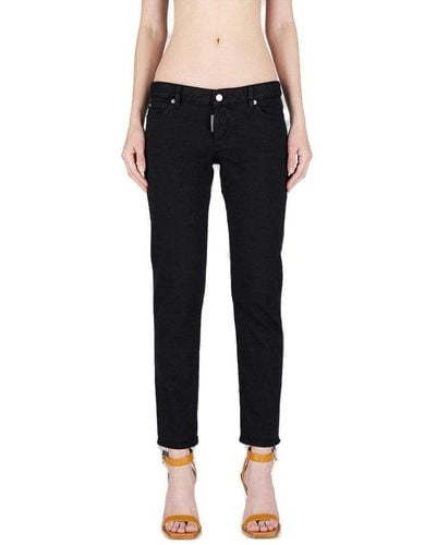 DSquared² Jennifer Mid-rise Skinny Cut Jeans - Black