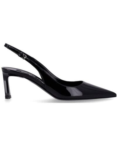Sergio Rossi Slingback Pointed-toe Court Shoes - Black