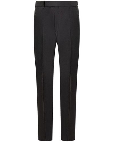 Tom Ford Wool And Silk Pants - Black