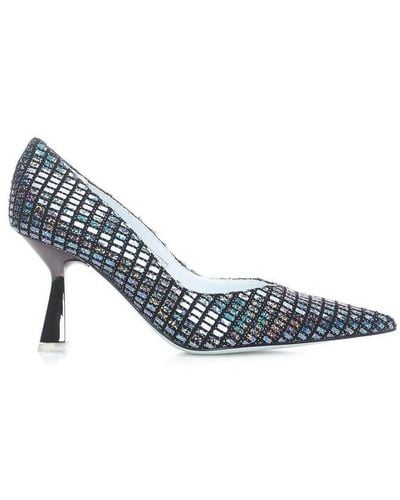 Chiara Ferragni Embellished Pointed Toe Court Shoes - Blue