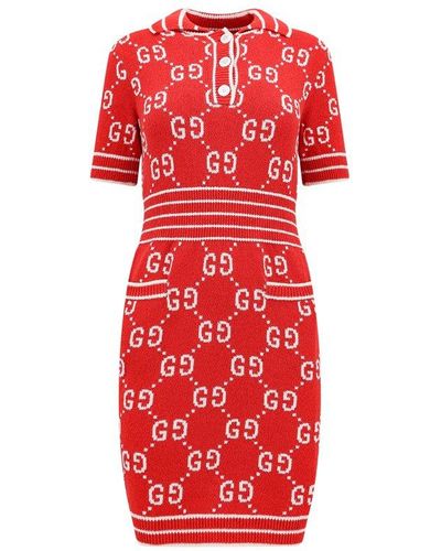 Gucci Glossy dress with monogram, Women's Clothing