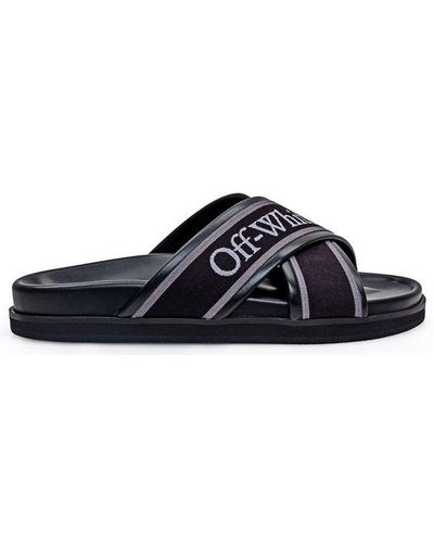 Off-White c/o Virgil Abloh Open Toe Slip-on Sandals - Black