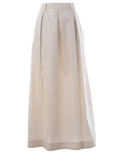 Kaos Draped A-line Skirt - White