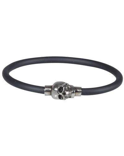 Alexander McQueen Skull Pendant Bracelet - Black