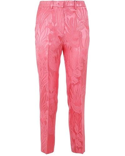Etro Lily Printed Jacquard Pants Clothing - Pink