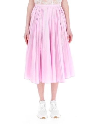 Philosophy Di Lorenzo Serafini Pleated Mid-length Flared Skirt - Pink