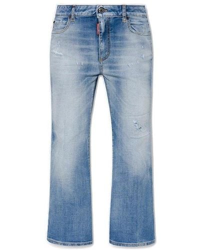 DSquared² Light Blue 'super Flare Cropped' Jeans
