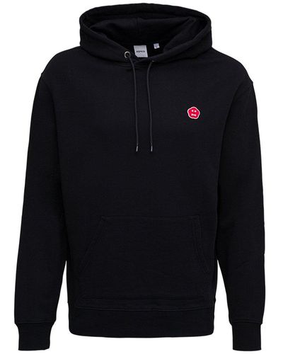 Aspesi Black Cotton Hoodie With Patch