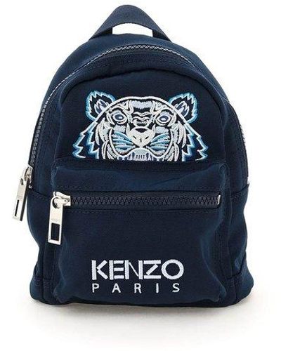 KENZO Kampus Tiger Embroidered Mini Backpack - Blue