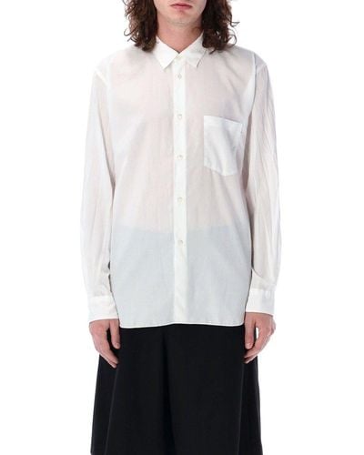 Comme des Garçons Long-sleeved Button-up Shirt - White