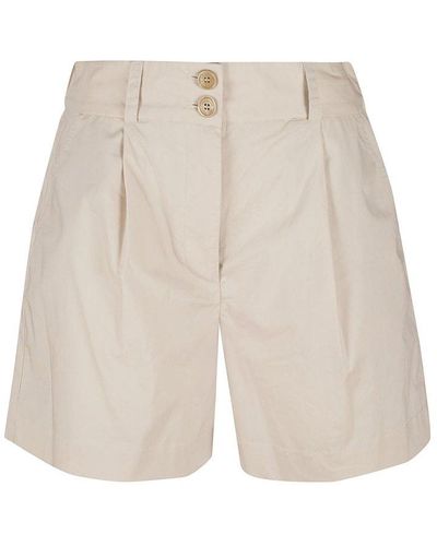 Woolrich Pleat-detailed Straight Hem Shorts - White