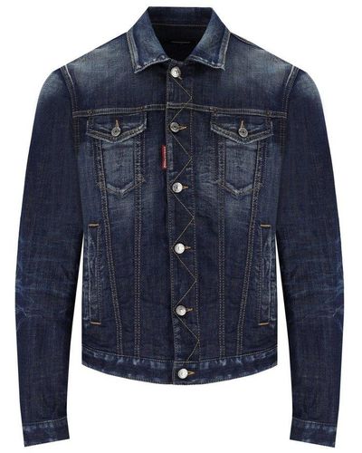 DSquared² Dan Jean Medium Blue Denim Jacket