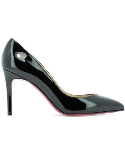 Christian Louboutin Pigalle Pointed Toe Court Shoes - Black