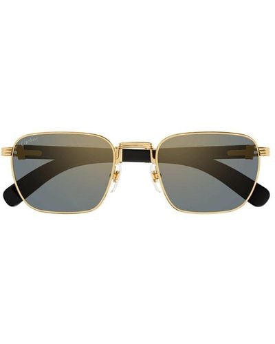 Cartier Rectangular Frame Sunglasses - Metallic