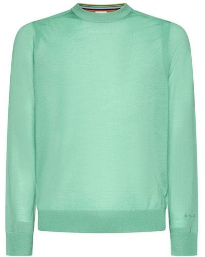 Paul Smith Crewneck Fine-knit Sweatshirt - Green