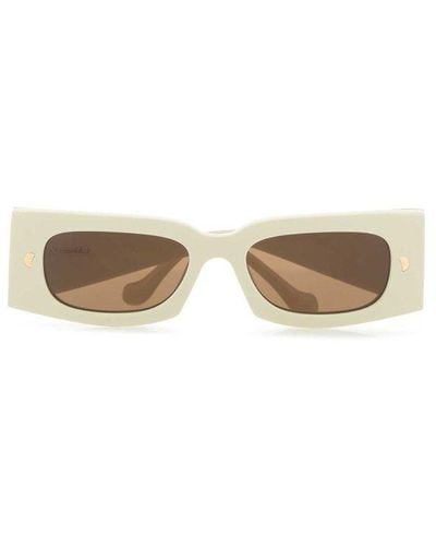 Nanushka Rectangle Frame Sunglasses - White