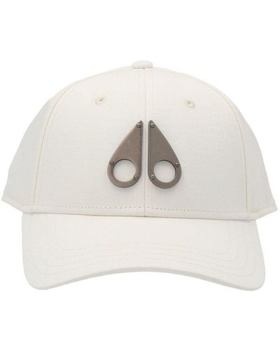 Moose Knuckles Fashion Logo Icon Cap - White
