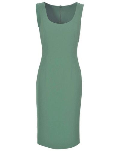 Dolce & Gabbana Stretch Sleeveless Midi Dress - Green