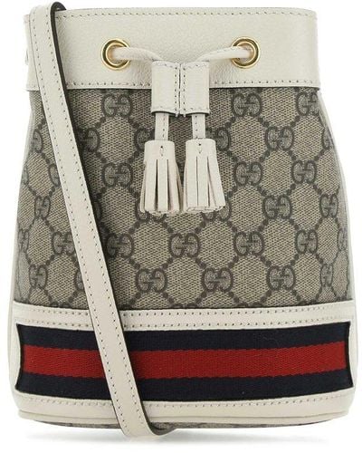 Gucci Ophidia Mini GG Bucket Bag - Gray