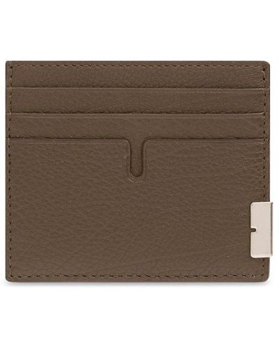 Burberry Leather Card Case, - Brown