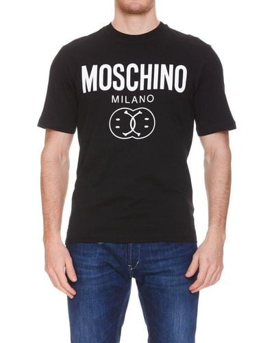 Moschino Logo-printed Crewneck T-shirt - Black