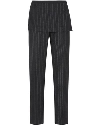 Acne Studios Pinstriped Tailored Trousers - Black