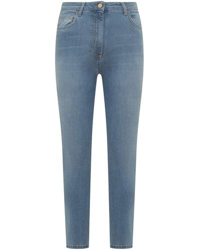 Elisabetta Franchi Straight-leg Slim-fit Jeans - Blue
