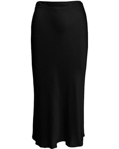 Antonelli Elasticated Waistband Midi Skirt - Black