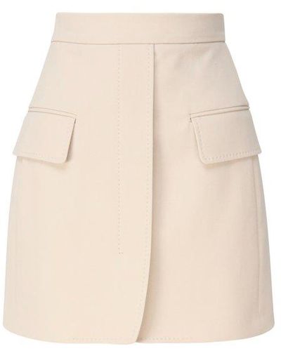 Max Mara Mini Skirt Nuoro - Natural