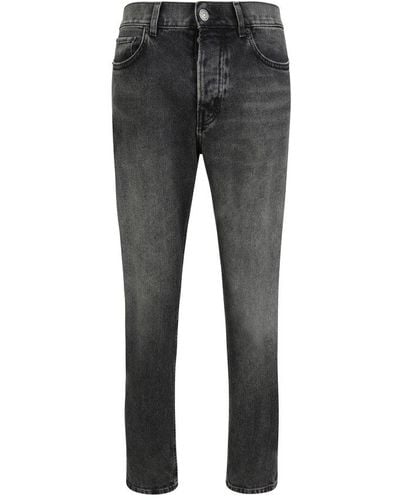 Haikure Straight-leg Slim-fit Jeans - Grey