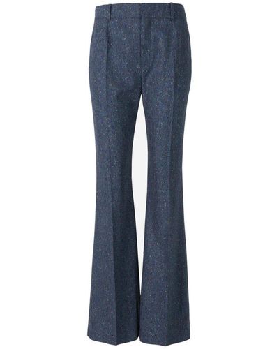 Chloé Tweed Flare Pants - Blue