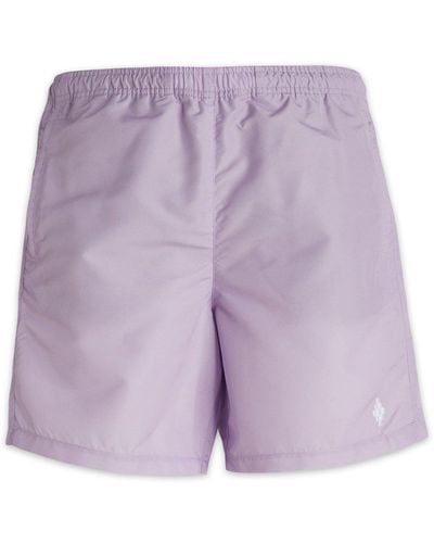 Marcelo Burlon High-waist Swim Shorts - Purple