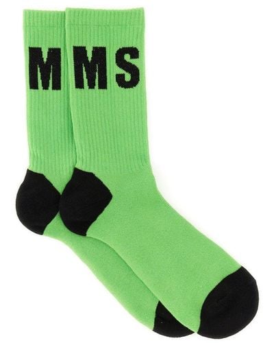MSGM Socks With Logo - Green