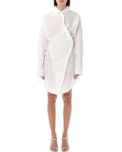 DIESEL D-sizen-n1 Poplin Shirt Dress - White