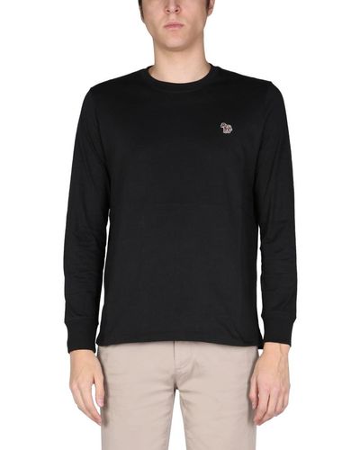 PS by Paul Smith Zebra Patch Long-sleeved T-shirt - Black
