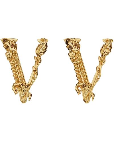 Versace Virtus Stud Earrings - Metallic