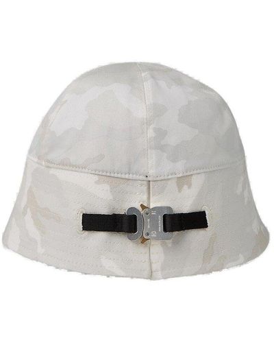 1017 ALYX 9SM Camouflage Buckle Detailed Bucket Hat - Grey