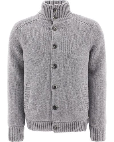 Herno Button-up Knitted Cardigan - Grey